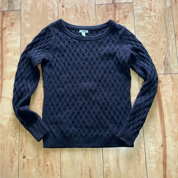 Old Navy cable knit sweater,‎ women’s size small, black - Picture 1 of 5